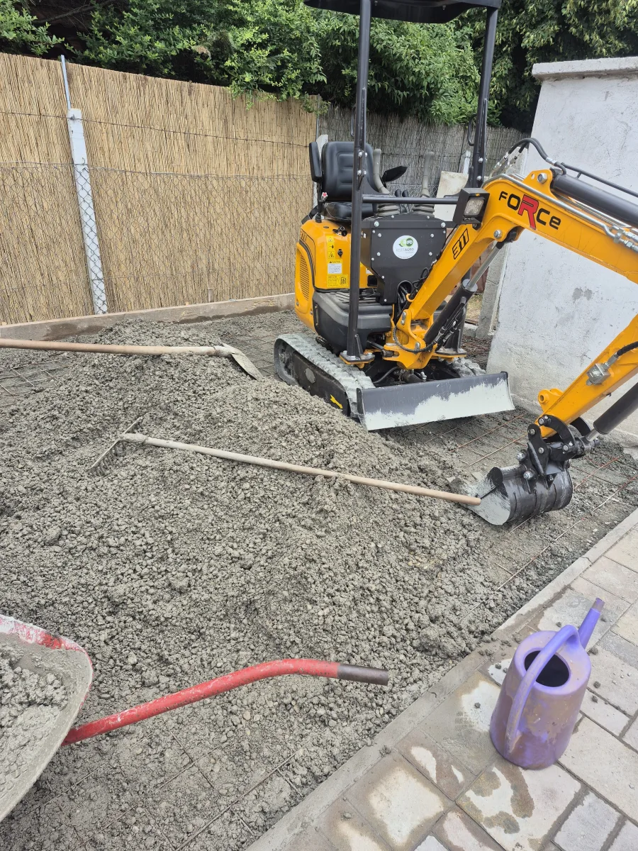Betonozás és felület-előkészítés – kőműves munka